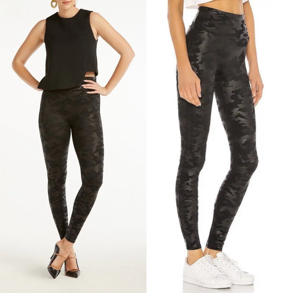SPANX Faux Leather Camo Legging